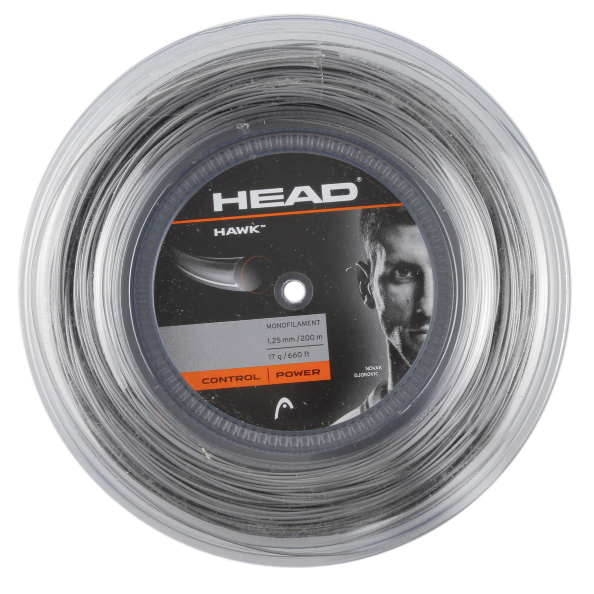 HEAD Hawk Saitenrolle 200m-Grau HEAD Hawk Saitenrolle 200m-Grau
