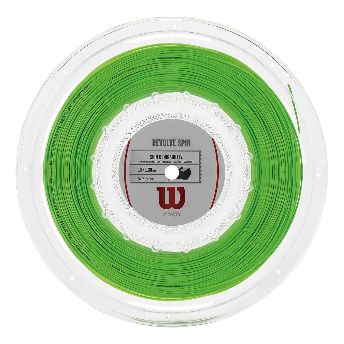 Wilson Revolve Spin Saitenrolle 200m-Grün Wilson Revolve Spin Saitenrolle 200m-Grün