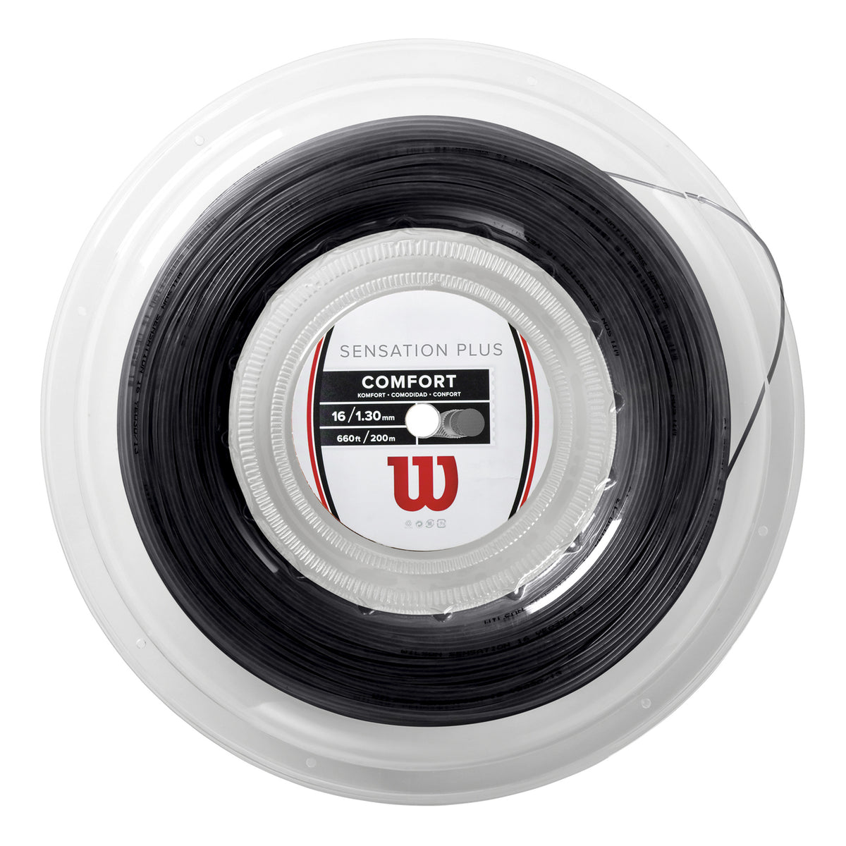 Wilson Sensation Plus String Reel 200m-Black Wilson Sensation Plus String Reel 200m-Black