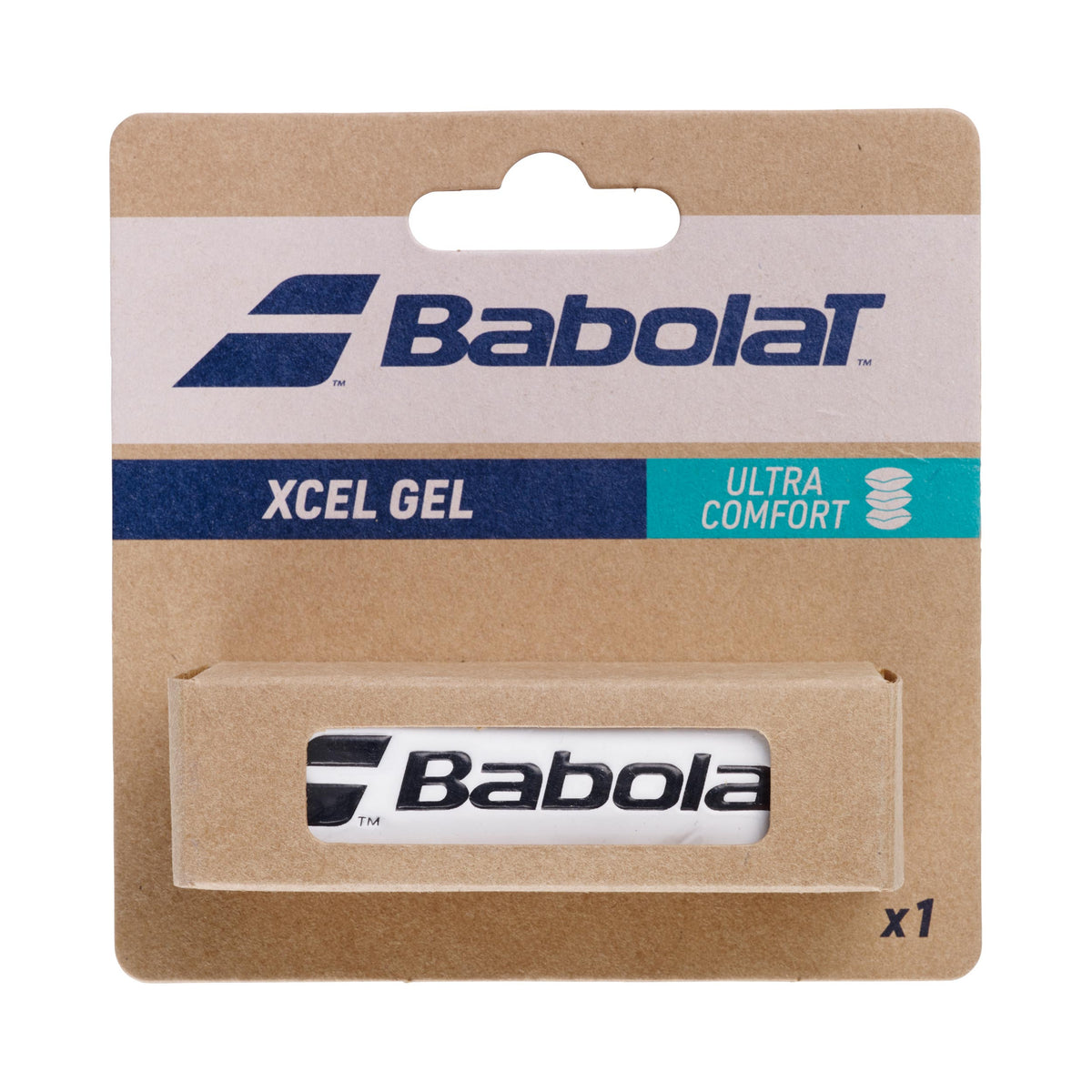 Babolat Xcel Gel 1 Pack-White Babolat Xcel Gel 1 Pack-White