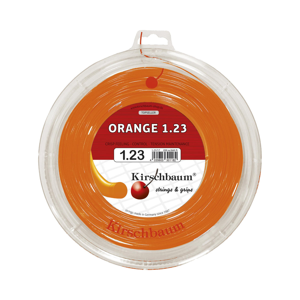 Kirschbaum Super Smash String Reel 200m-Orange Kirschbaum Super Smash String Reel 200m-Orange