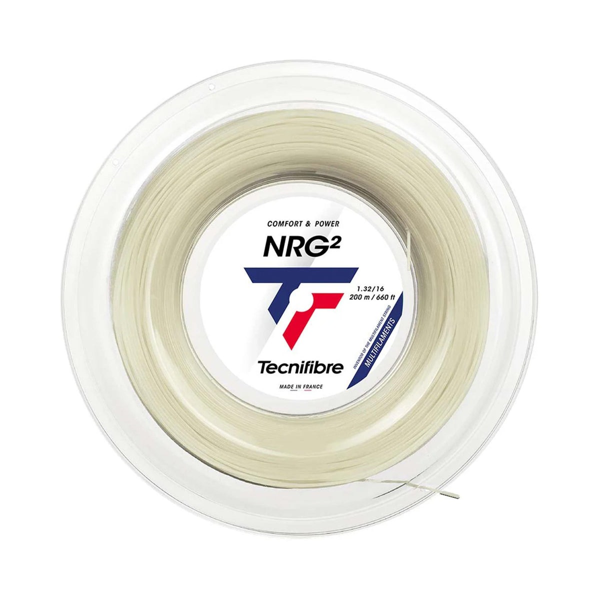 Tecnifibre NRG² 200m String Reel-Ecru Tecnifibre NRG² 200m String Reel-Ecru