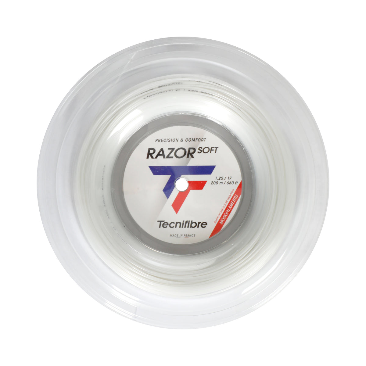 Tecnifibre Razor Soft 200m String Reel-White Tecnifibre Razor Soft 200m String Reel-White