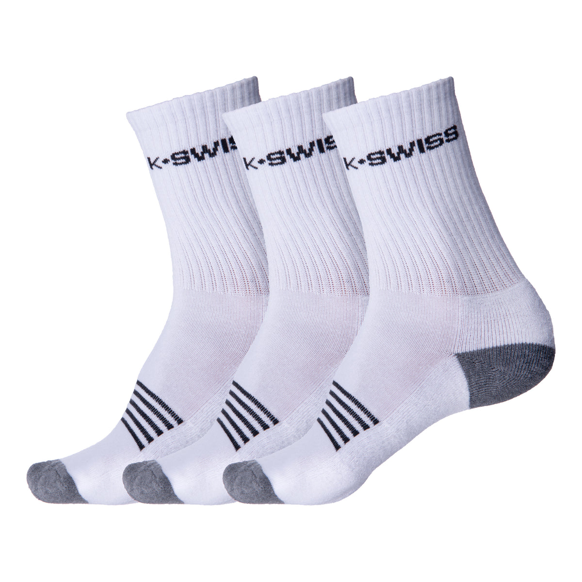 K-Swiss Tennis Socks 3 Pack Men-White,Black K-Swiss Tennis Socks 3 Pack Men-White,Black