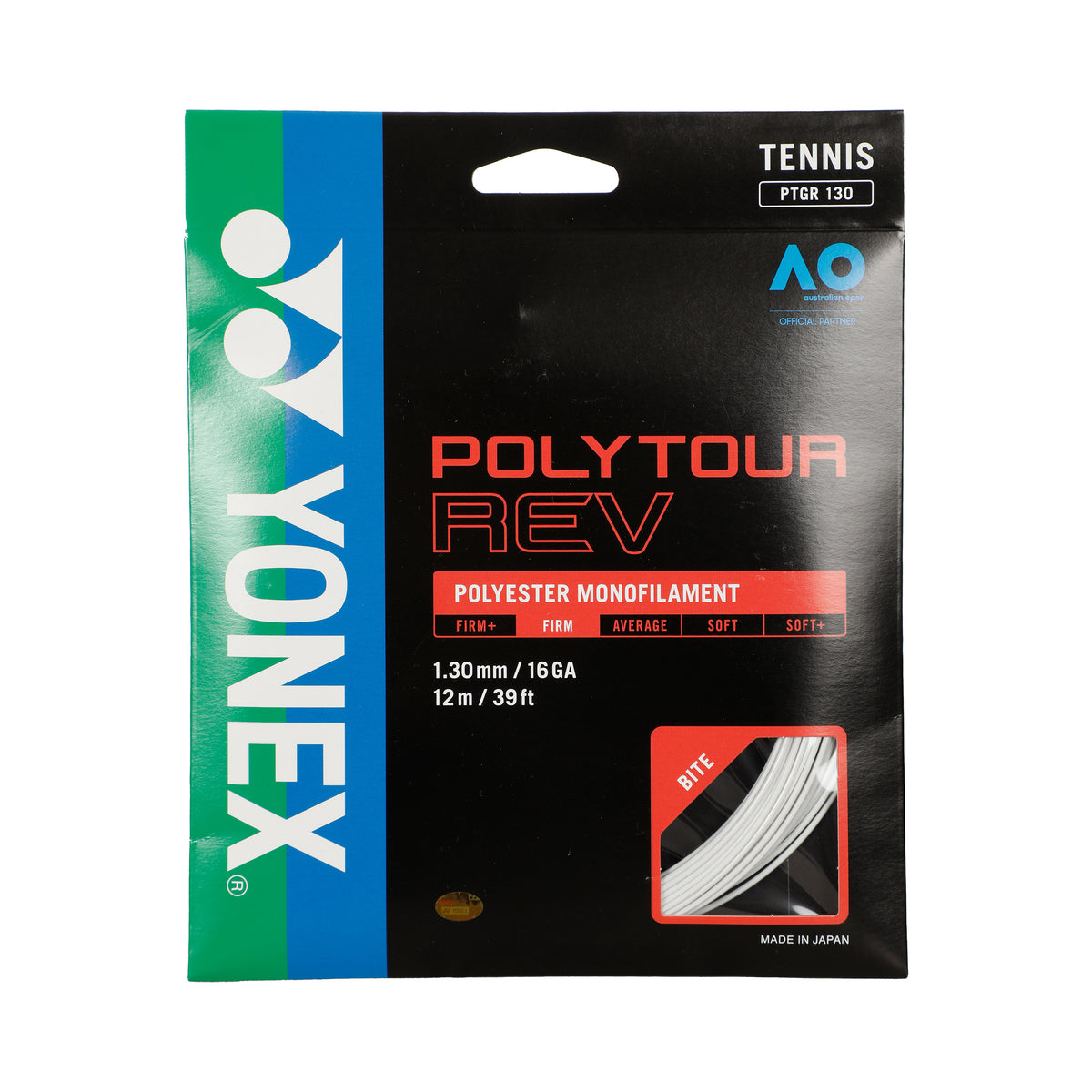 Yonex Poly Tour Rev String Set 12m-White Yonex Poly Tour Rev String Set 12m-White