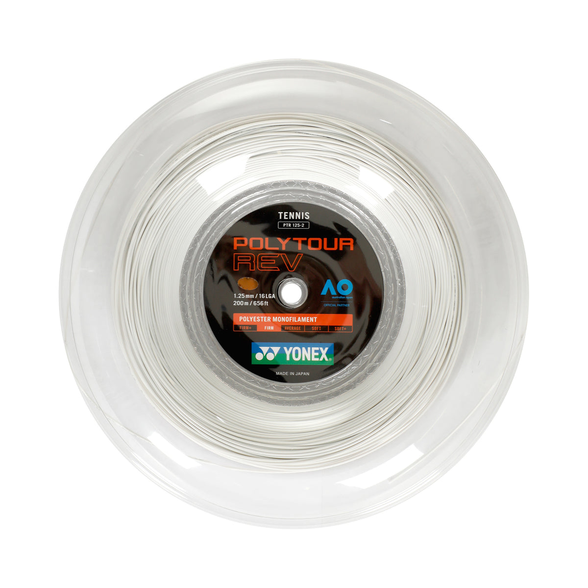 Yonex Poly Tour Rev Saitenrolle 200m-Weiß Yonex Poly Tour Rev Saitenrolle 200m-Weiß