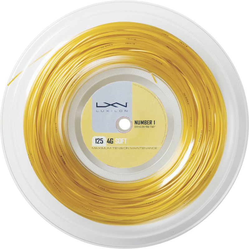 Luxilon 4G Soft String Reel 200m-Gold Luxilon 4G Soft String Reel 200m-Gold