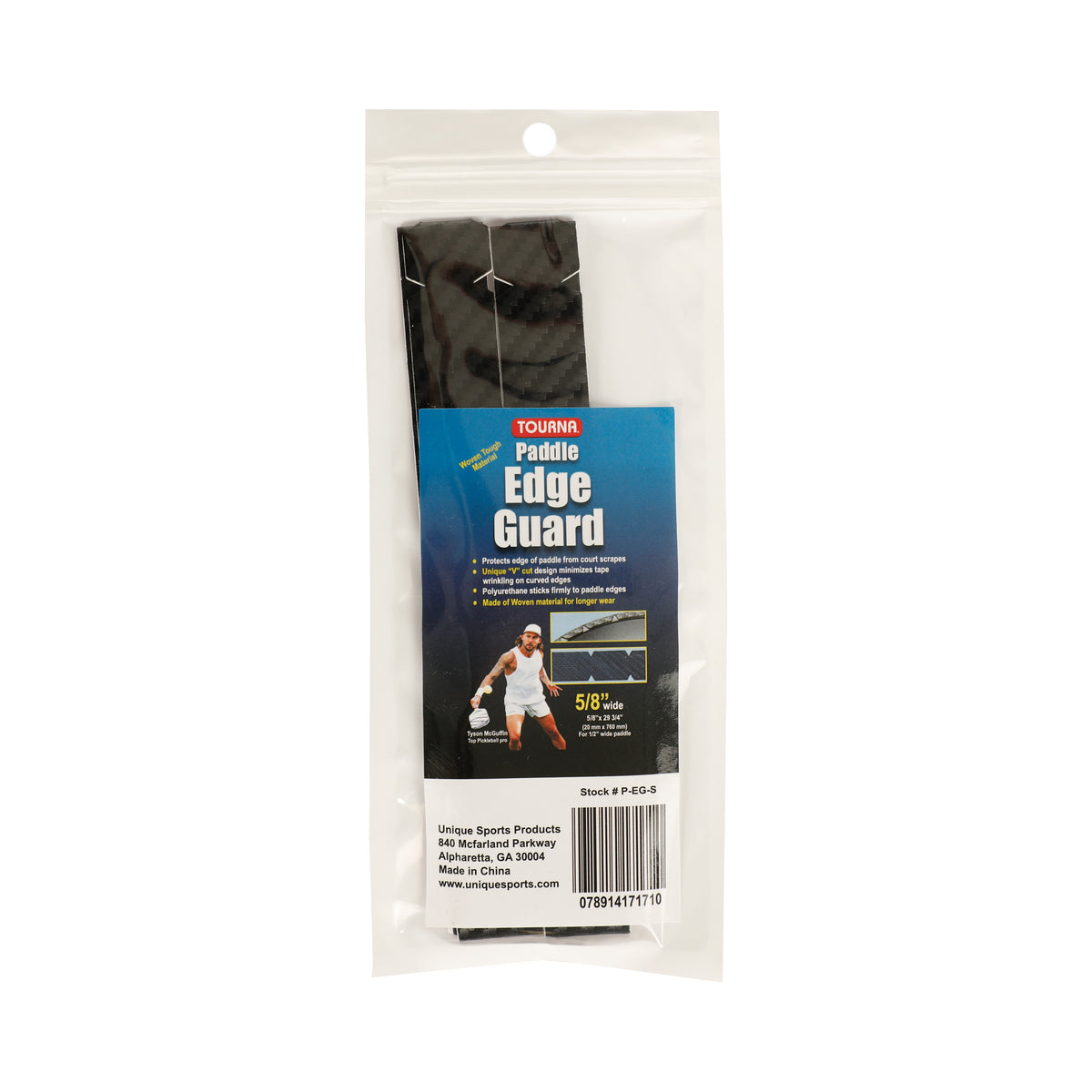 Tourna Padel Edge Guard Wooven 15mm Pickleball Frame Protection Tape-Black Tourna Padel Edge Guard Wooven 15mm Pickleball Frame Protection Tape-Black