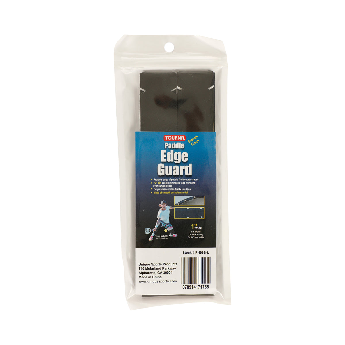 Tourna Padel Edge Guard 19mm Pickleball Frame Protection Tape-Black Tourna Padel Edge Guard 19mm Pickleball Frame Protection Tape-Black