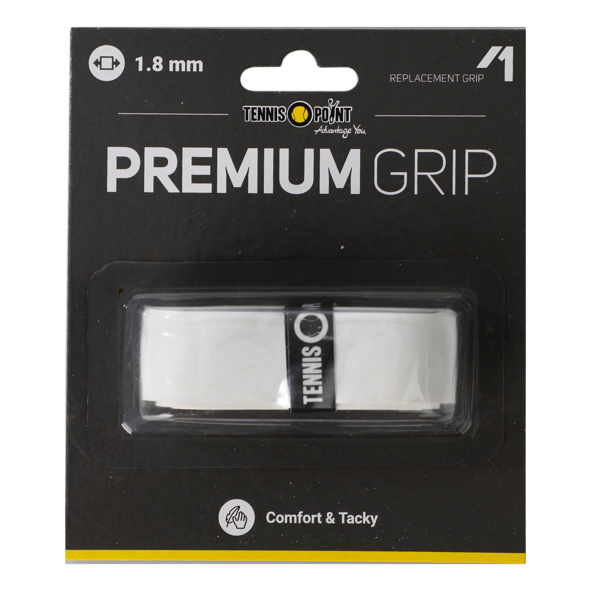 Tennis-Point Premium Grip 1 Pack-White Tennis-Point Premium Grip 1 Pack-White