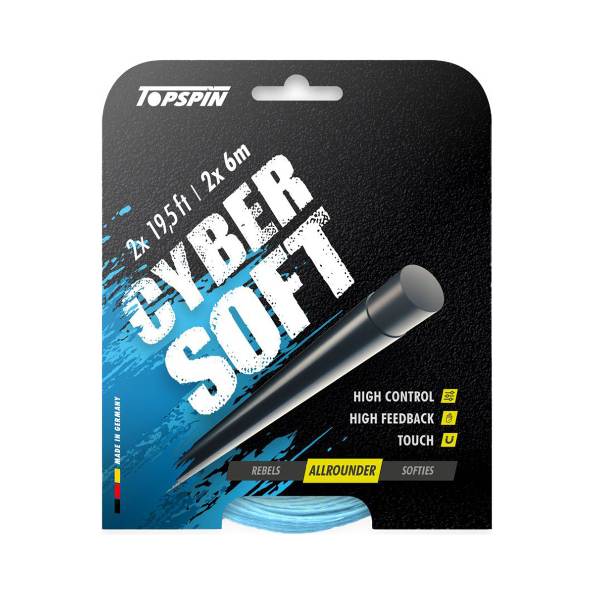Topspin Cyber Soft 12m Saitenset-Hellblau Topspin Cyber Soft 12m Saitenset-Hellblau
