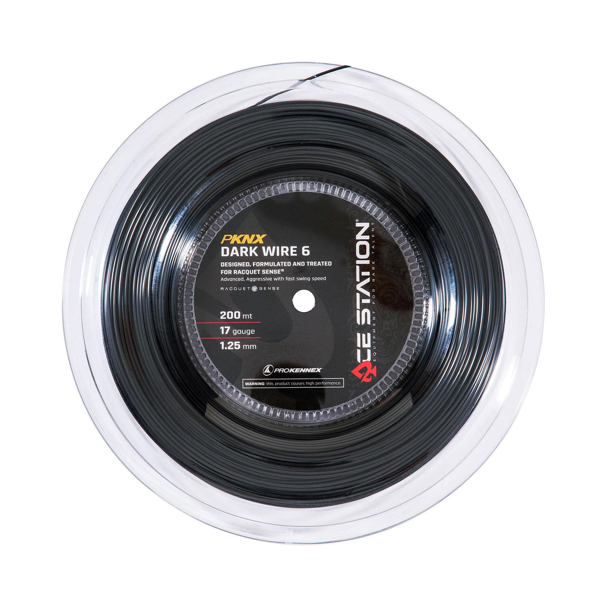 PROKENNEX Dark Wire 6 String Reel 200m-Black PROKENNEX Dark Wire 6 String Reel 200m-Black