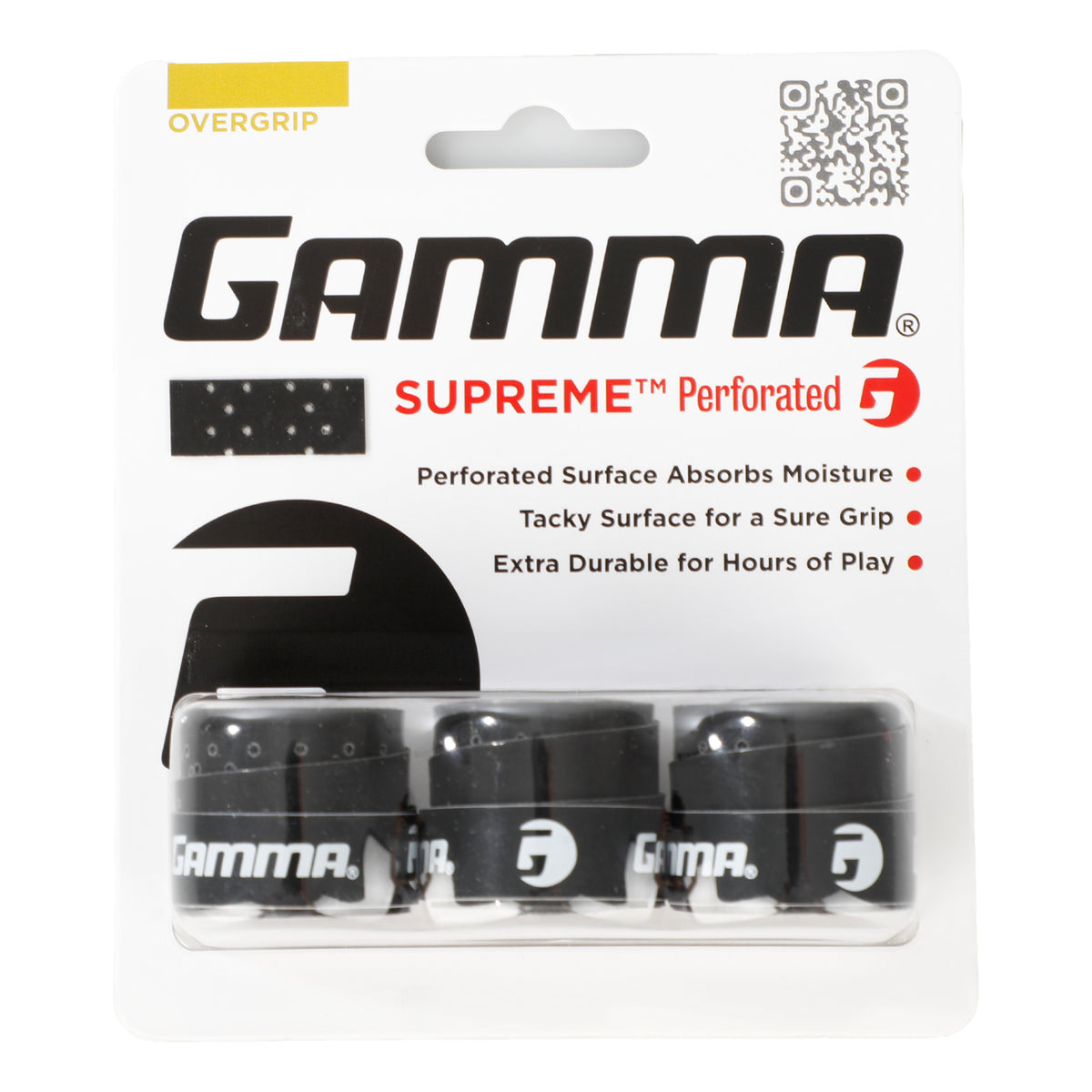 Gamma Supreme Perforated 3 Pack - black Gamma Supreme Perforated 3 Pack - black