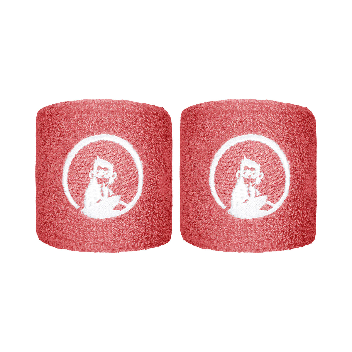 Quiet Please Wristband 2 Pack short - coral, white Quiet Please Wristband 2 Pack short - coral, white