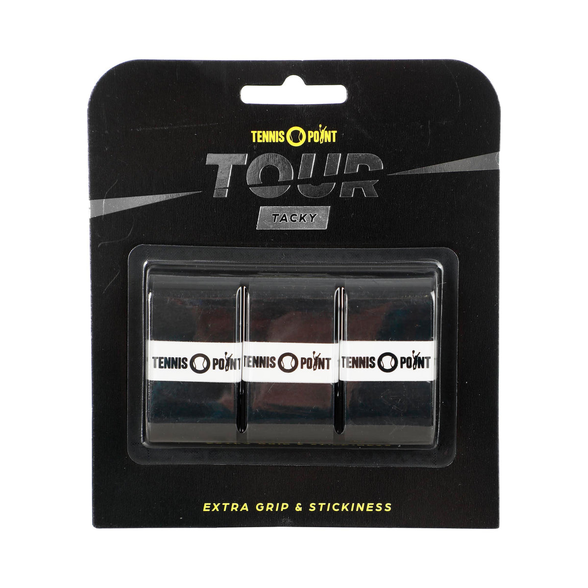 Tennis-Point Tour Tacky 3er Pack - schwarz Tennis-Point Tour Tacky 3er Pack - schwarz