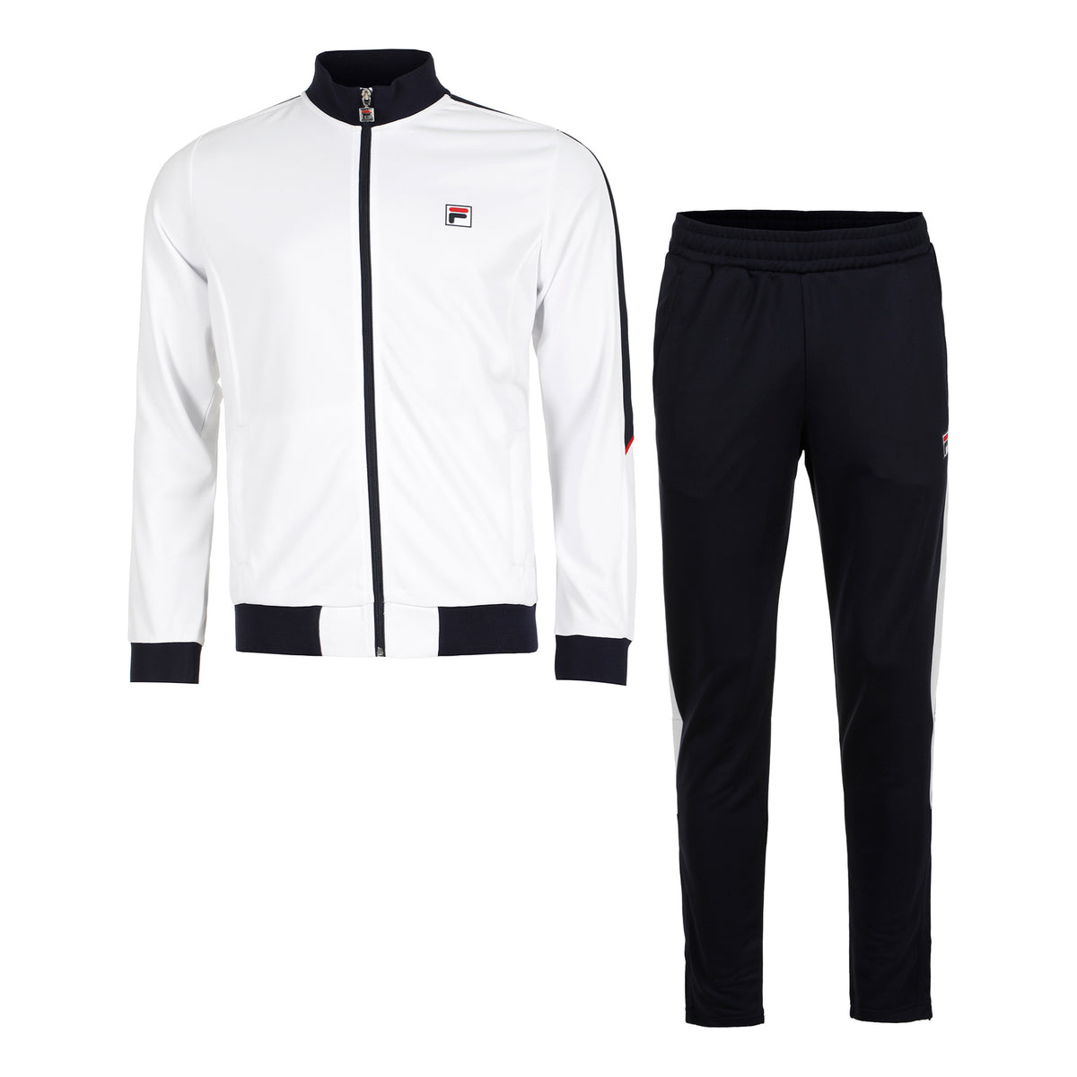 Fila Manuel Tracksuit Men-White,Dark Blue