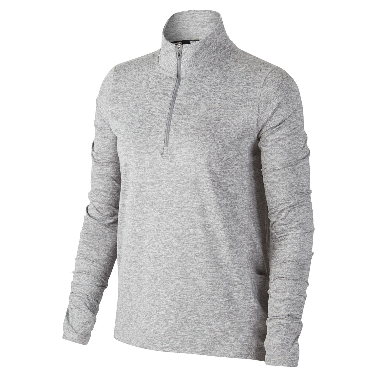 Nike Element Half-Zip Longsleeve Damen-Hellgrau,Silber