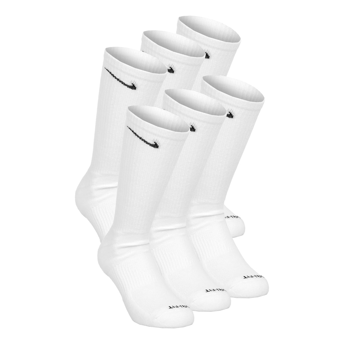 Nike Everyday Plus Cushioned Sports Socks 6 Pack Men-White