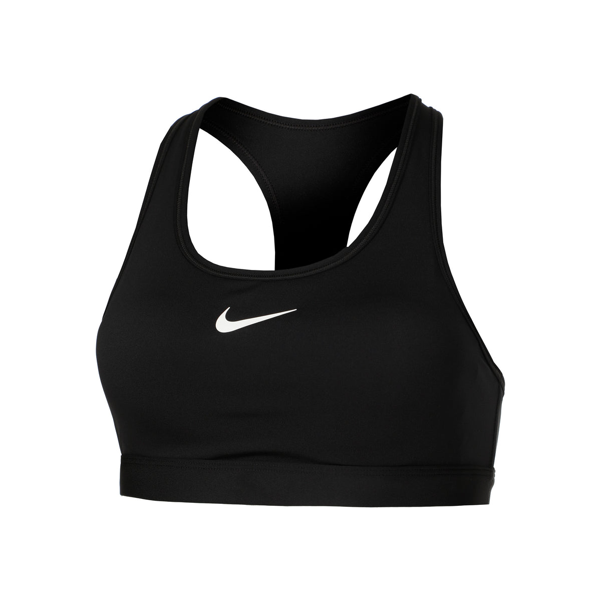 Nike Swoosh Medium Sport-BH Damen-Schwarz