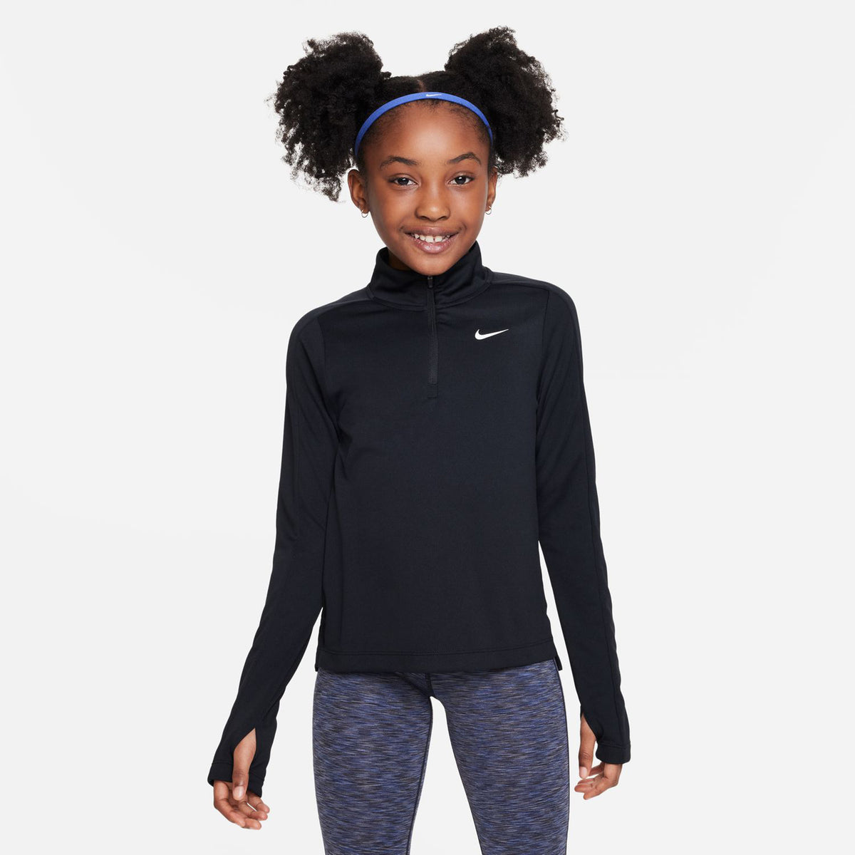 Nike Dri-Fit Half-Zip Long sleeve Girls - black,
