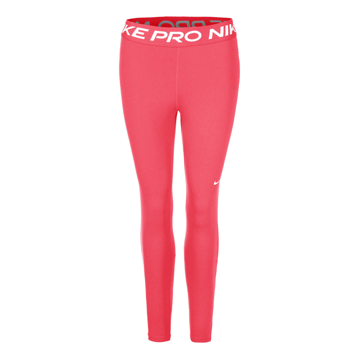 Nike Mid-Rise Mesh-Paneled Tight Women-Lightred,White