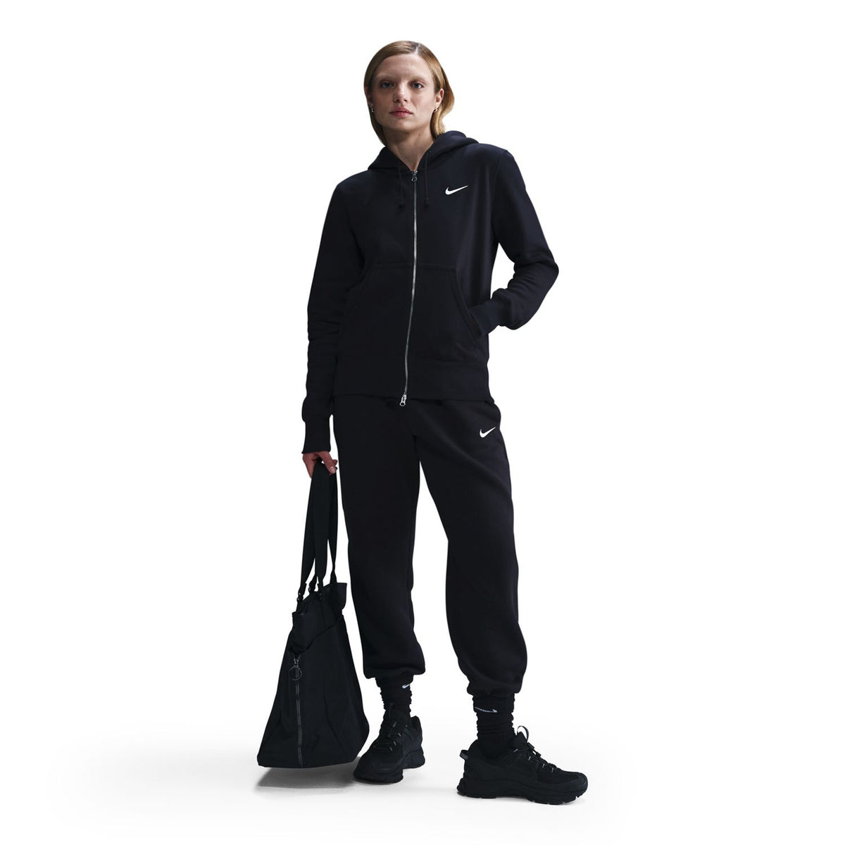 Nike Sportswear Phoenix Fleece Full-Zip Sweatjacke Damen-Schwarz