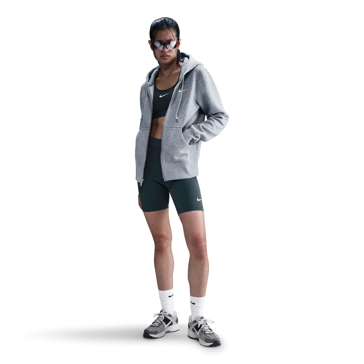Nike Sportswear Phoenix Fleece Full-Zip Sweatjacke Damen-Grau
