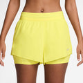 Swift 2in1  Laufshorts Damen - zitronengelb, silber