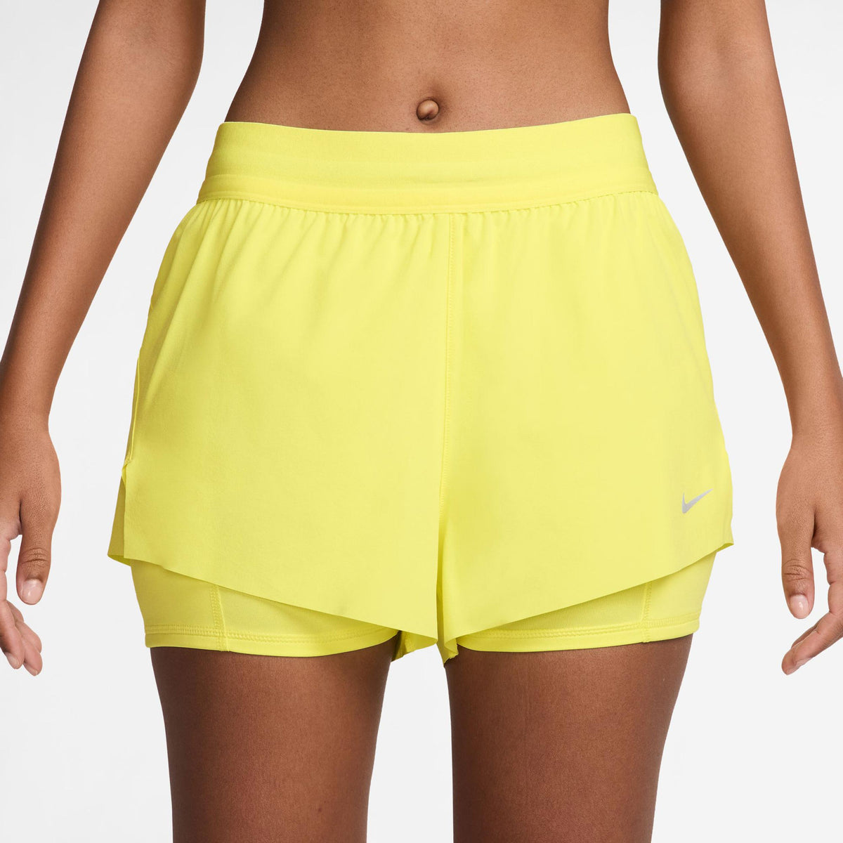 Nike Swift 2in1  Running shorts Women - lemon, silver