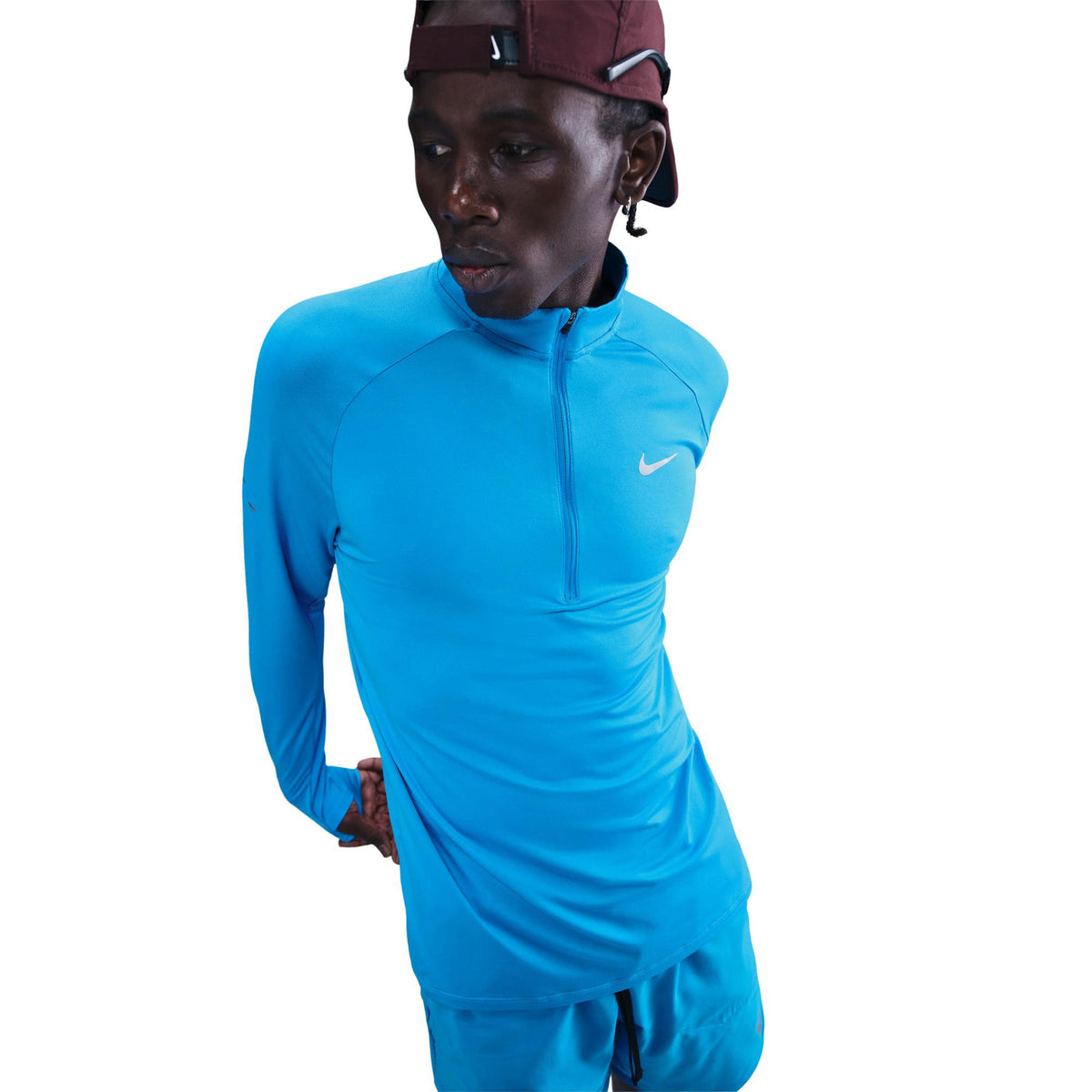 Nike Stride Half-Zip  Running shirt Men - blue, silver
