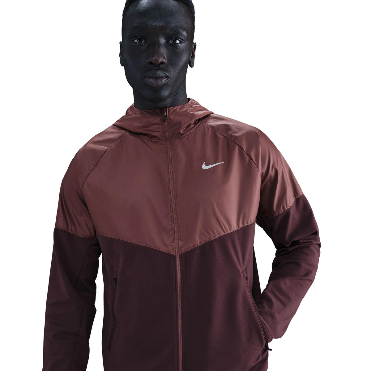 Nike Miler Running jacket Men - dark red, bronze