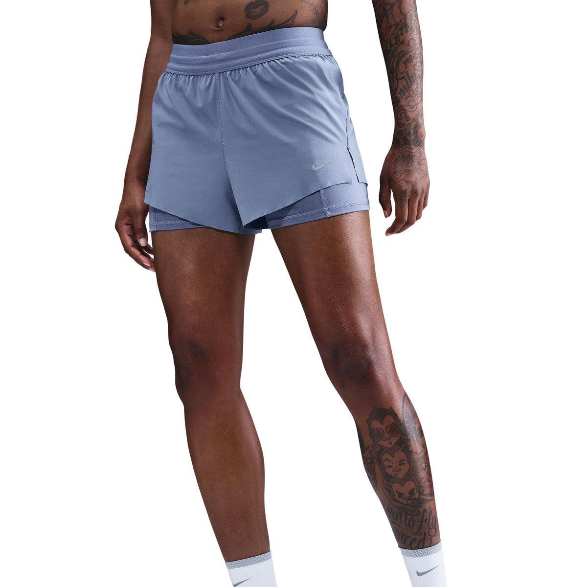 Nike Swift 2in1  Running shorts Women - blue grey, silver