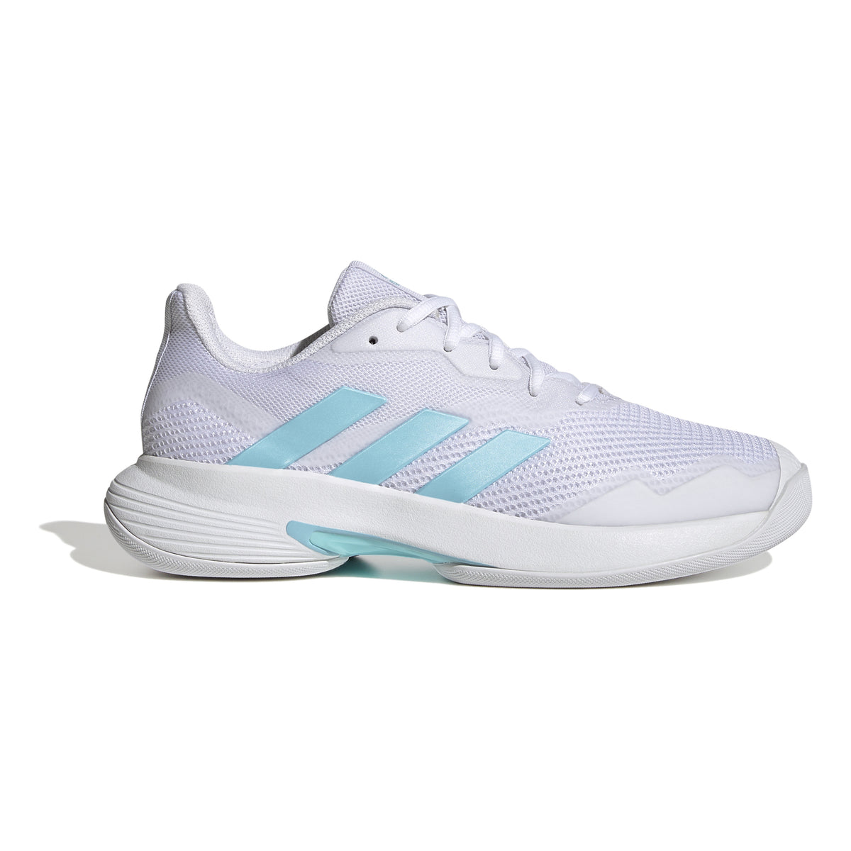 adidas CourtJam Control Teppichschuh Damen - weiß, türkis