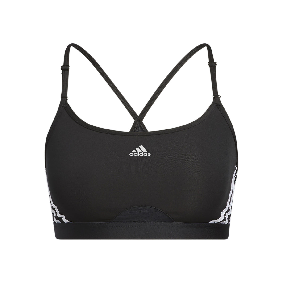 adidas Aeroreact Low-Support 3Stripes Sport-BH Damen - schwarz