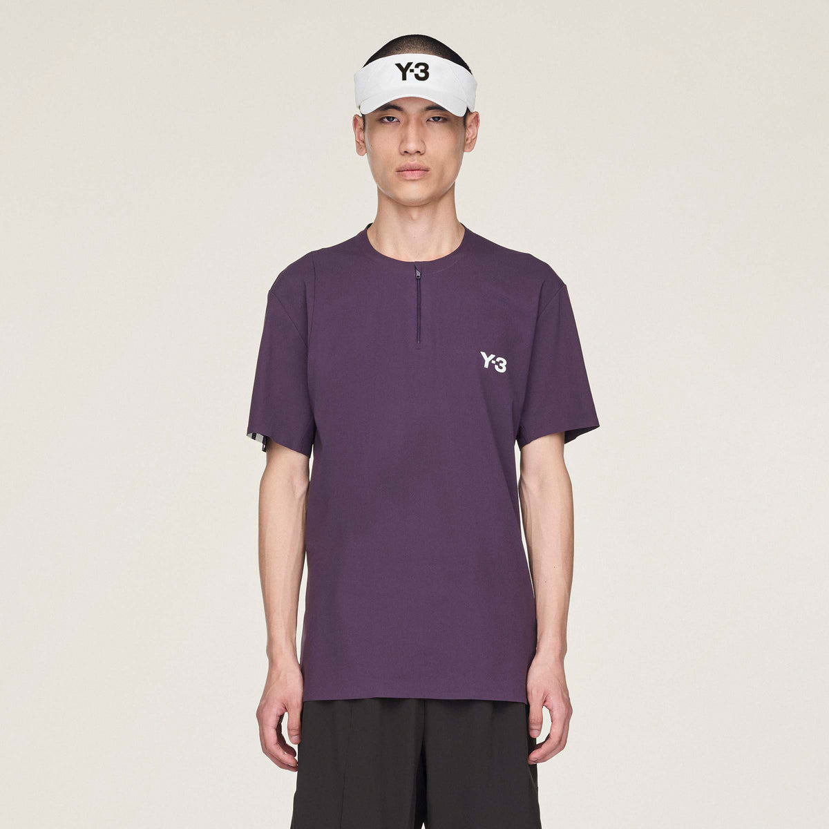 adidas Y-3 Zip T-Shirt Men - lilac