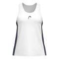 Club 25 Tech Tank Top Women-White,Dark Blue