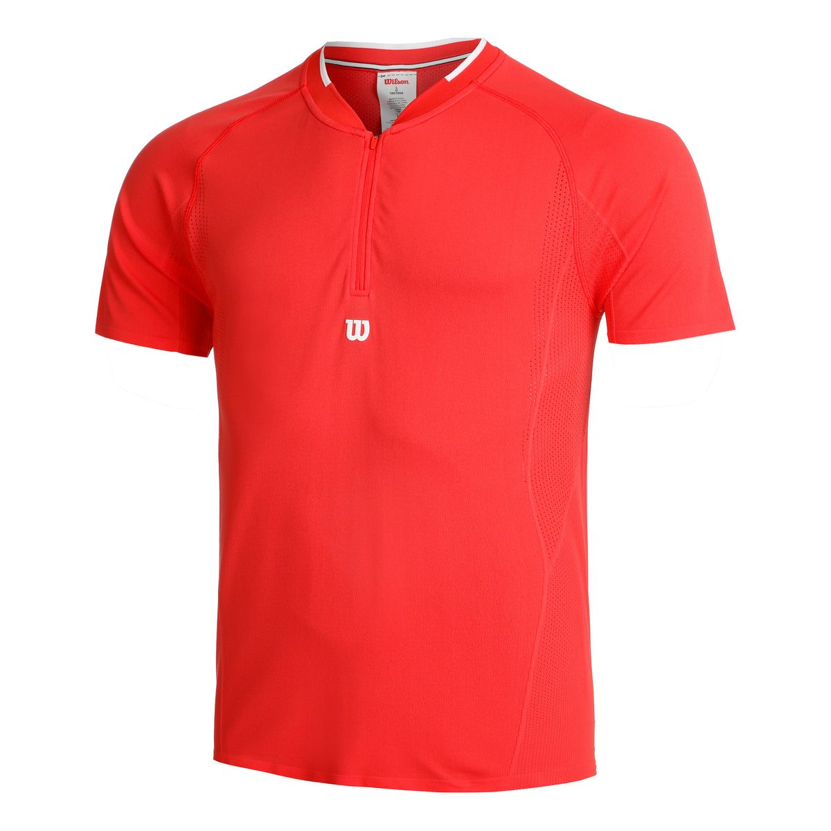 Wilson Players Seamless Zip Henley 2.0 T-Shirt Men - red,