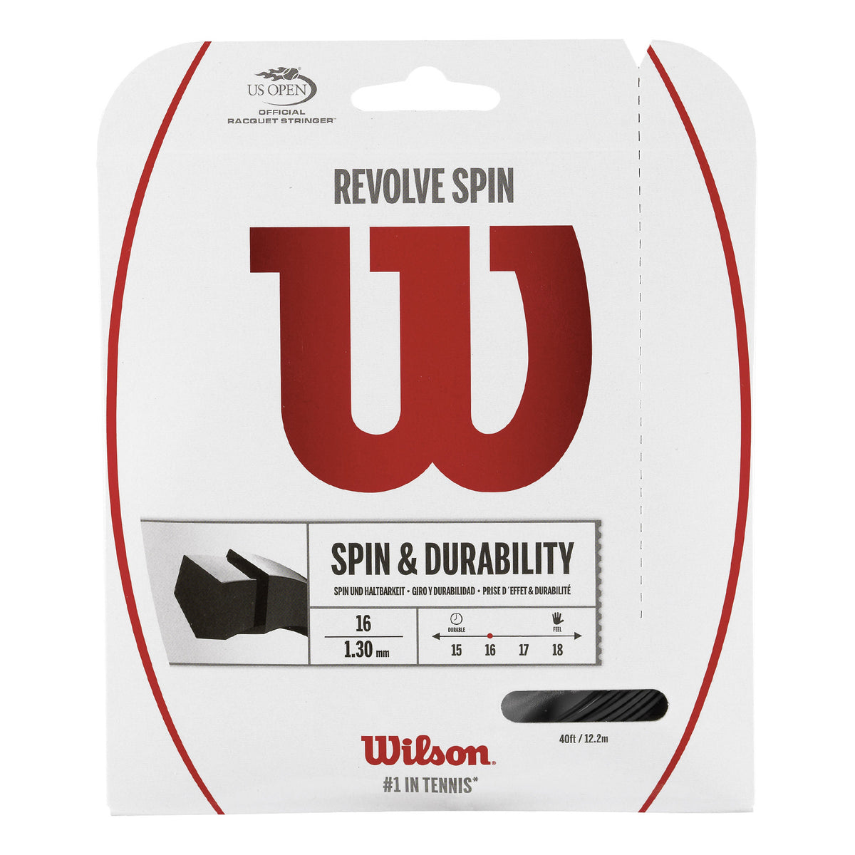Wilson Revolve Spin String Set 12,2m-Black
