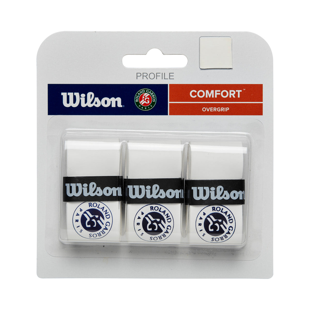 Wilson Pro Overgrip Roland Garros 3 Pack-White,Blue