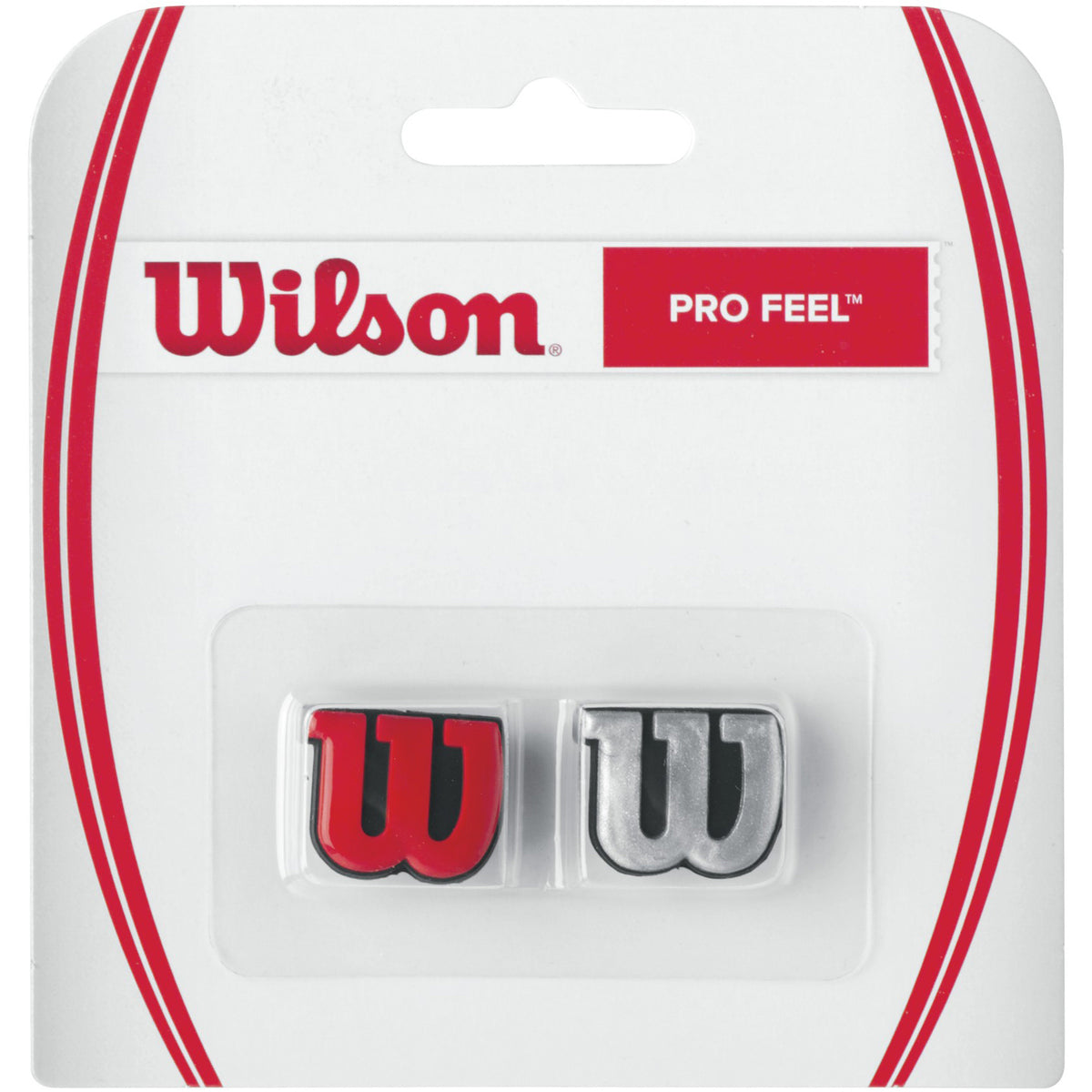 Wilson Pro Feel Dampener 2 Pack-Silver,Red