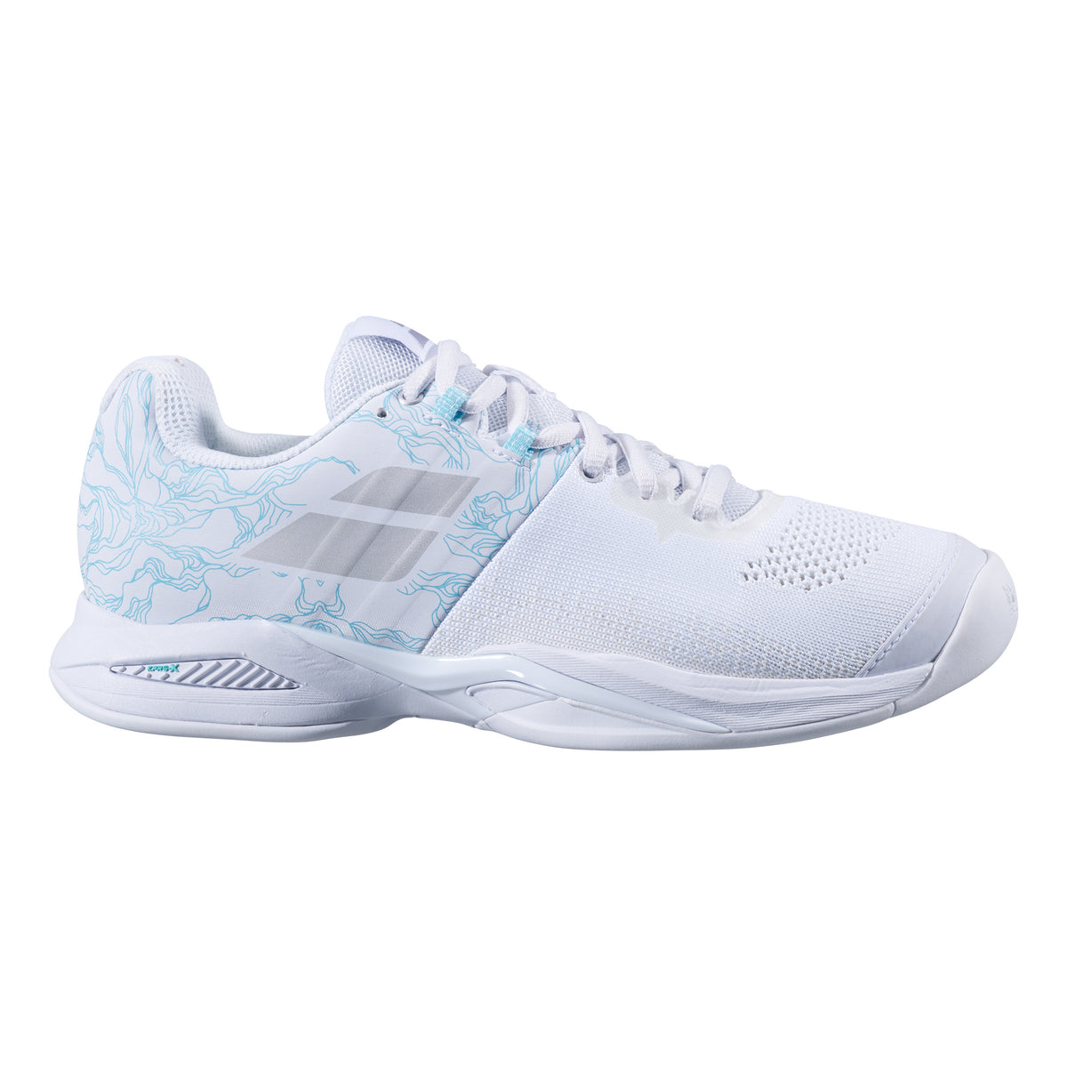 Babolat Propulse Blast Teppichschuh Damen - weiß, hellblau
