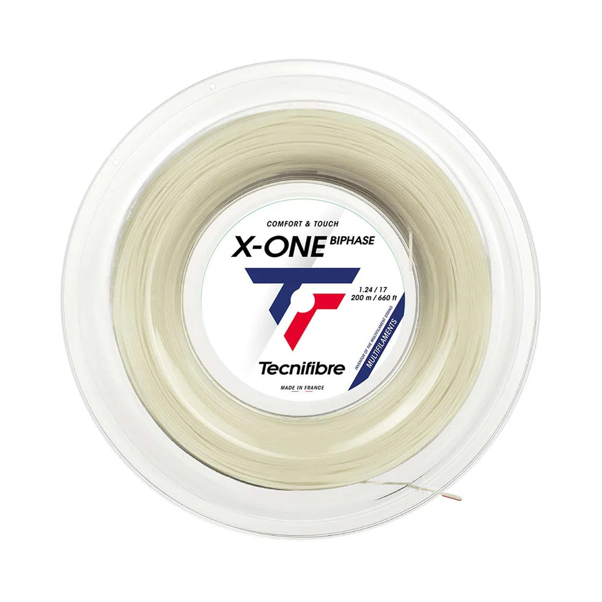 Tecnifibre X-One Biphase 200m String Reel-Ecru