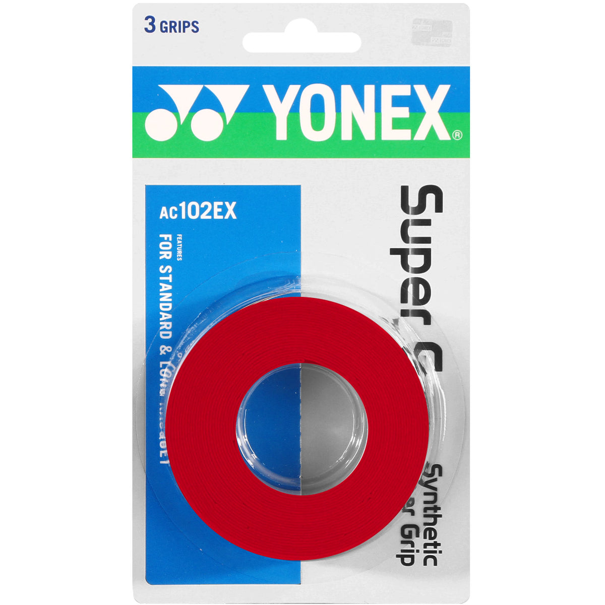 Yonex Super Grap 3 Pack - red