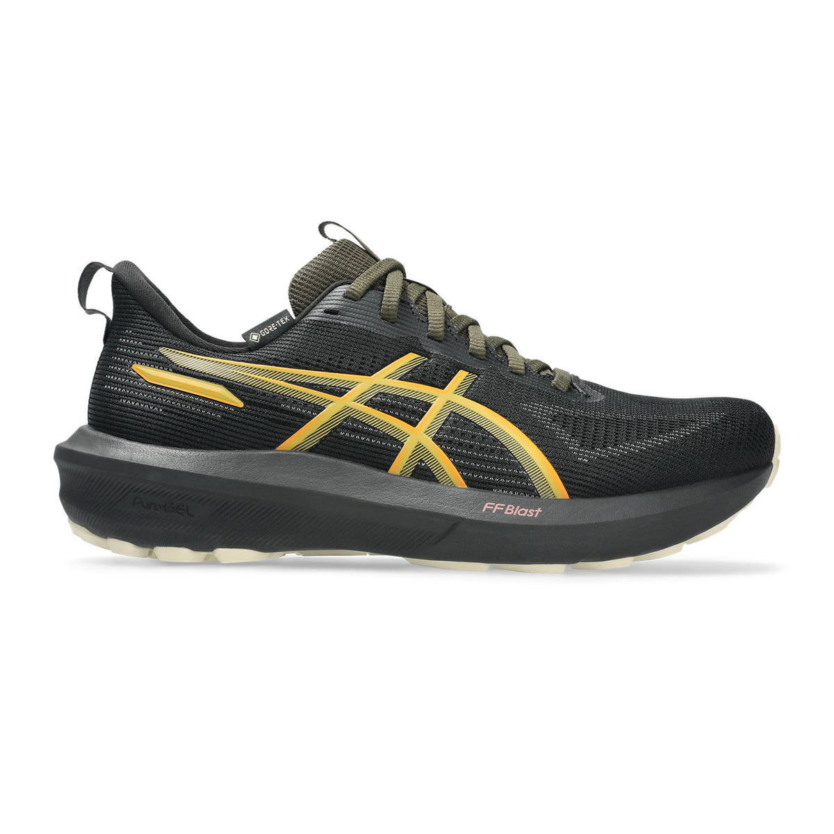 ASICS GT-1000 14 GTX Stability Running Shoe Women-Black,Caramel