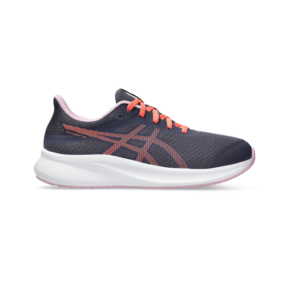 ASICS Patriot 13 GS Neutral Running Shoe Kids-Blue Grey,Red