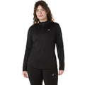 Core 1/2 Zip Winter  Laufshirt Damen - schwarz