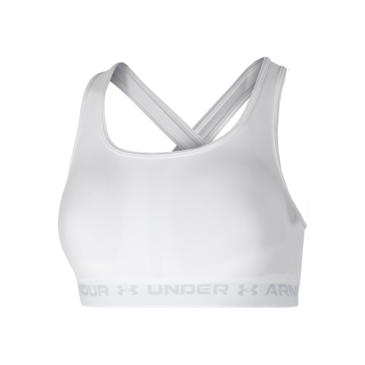 Under Armour Crossback Middle Sport-BH Damen - weiß, grau