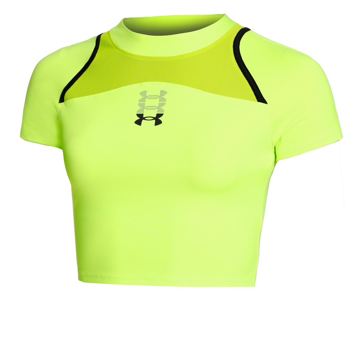Under Armour Run Anywhere Crop Running Shirt Women-Green,Black