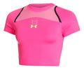 Run Anywhere Crop Laufshirt Damen-Pink,Schwarz