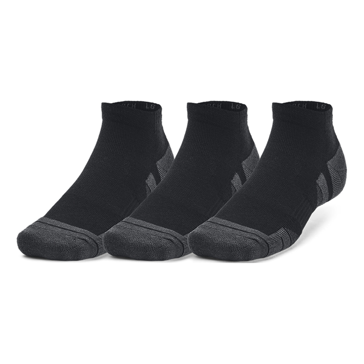 Under Armour Performance Tech Low Tennis Socks 3 Pack-Black